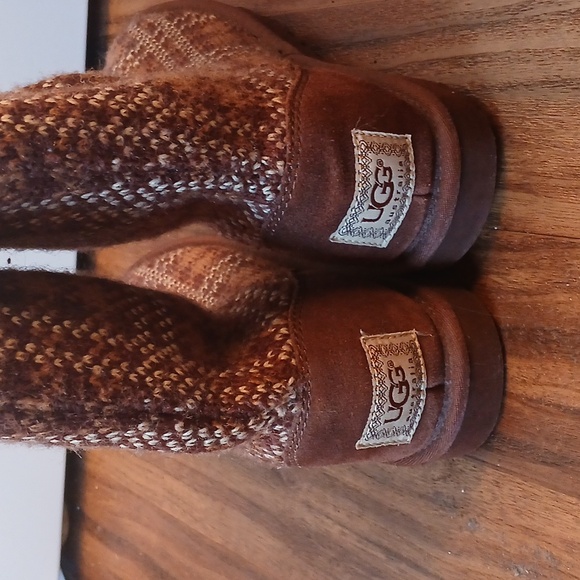 Ugg Australia Jester Plaid Carly Knit Tall Boots Size 7 - Picture 12 of 13